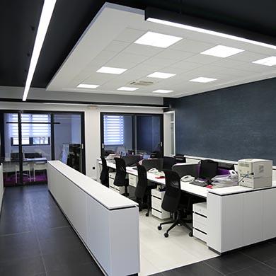 Modern office interior black and white office space