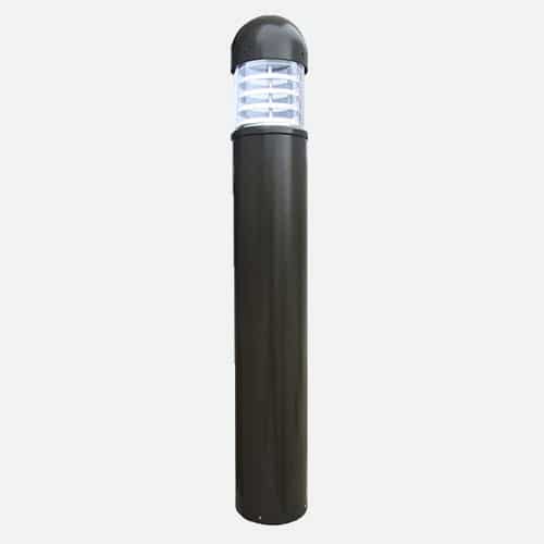 Die-cast aluminum bollard with up to 1,325 delivered lumens for parks, sidewalks, streetscapes and pathways. Brandon Industries model B-6L1.
