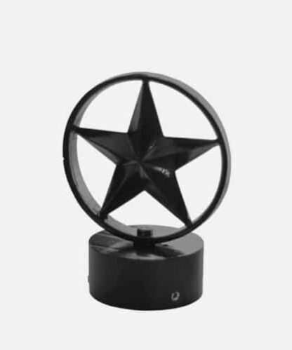 The FIN-CS3 is a cast aluminum, circle star finial for 3" round poles.