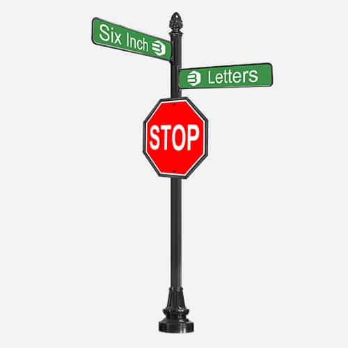 5ft Tall Decorative Sign Post for Traffic Signs 28588