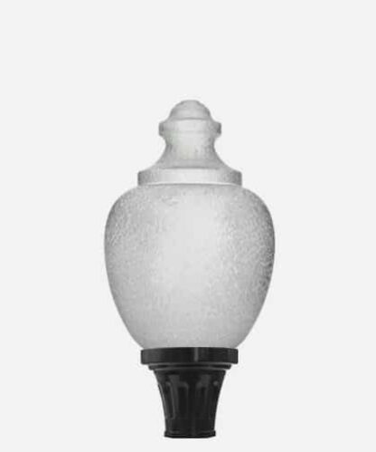 The AA is an LED traditional post top acrylic acorn globe luminaire.