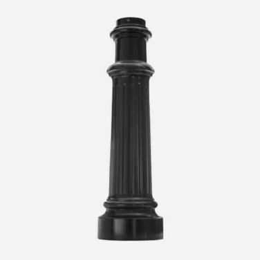 The SB-33 is a tall, decorative, two-piece base for 3" round direct burial poles.