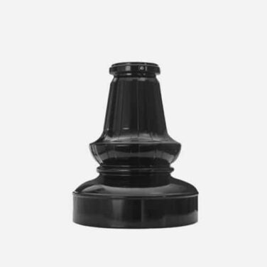 The SB-93 is a cast aluminum wide, ornamental, two-piece base for 3" round smooth or fluted poles.