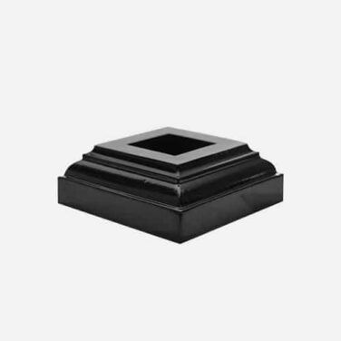 The SBQ-13 is a small, ornamental, cast aluminum slip-over for 3" square poles.