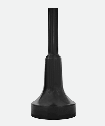 The CL5 is an extruded aluminum, decorative lamp post base with a 4" round smooth pole.