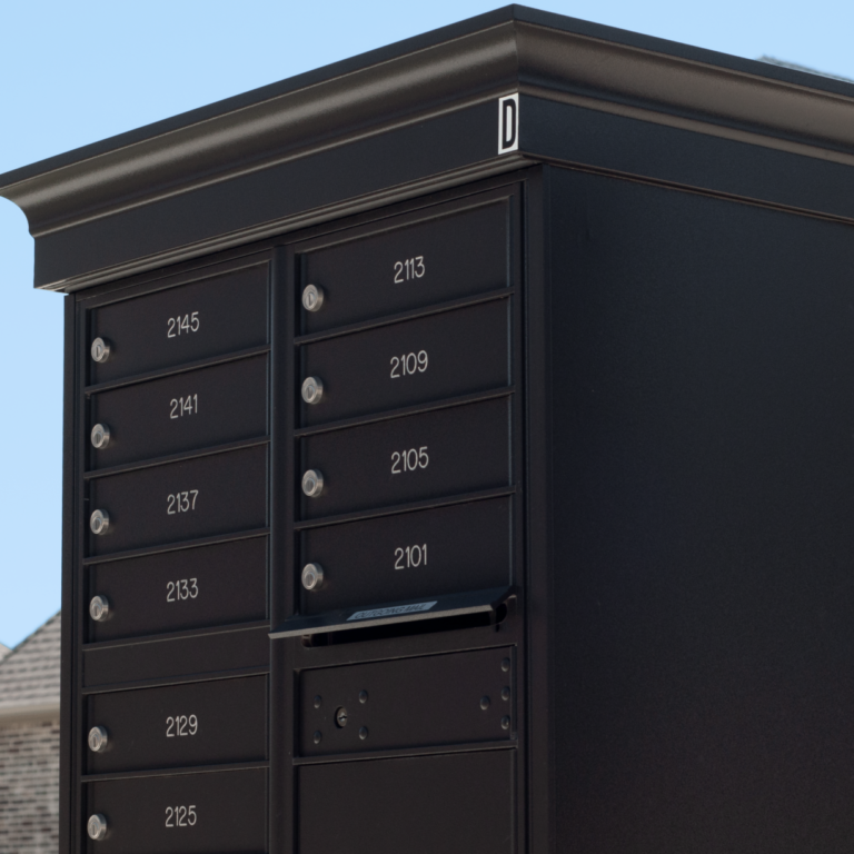 Cluster_Box_Units Black decorative cluster box mail unit