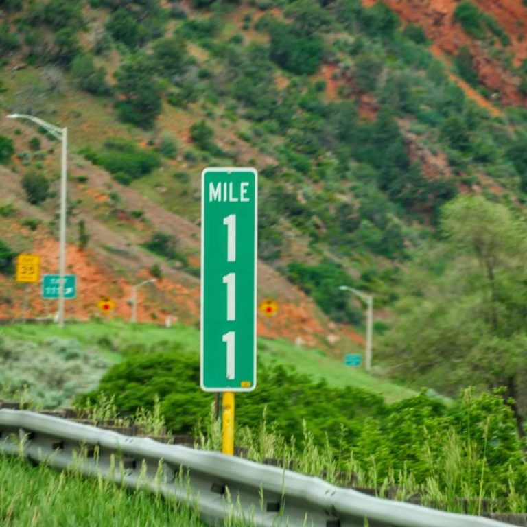 Mile Marker Sign Mile Marker Sign