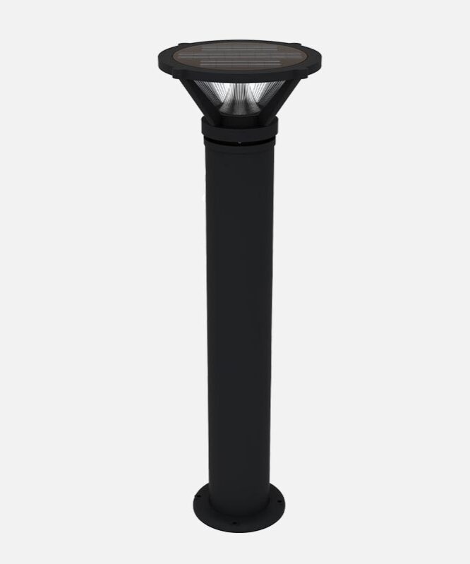 The B-SR is a bollard with solar LED lighting.
