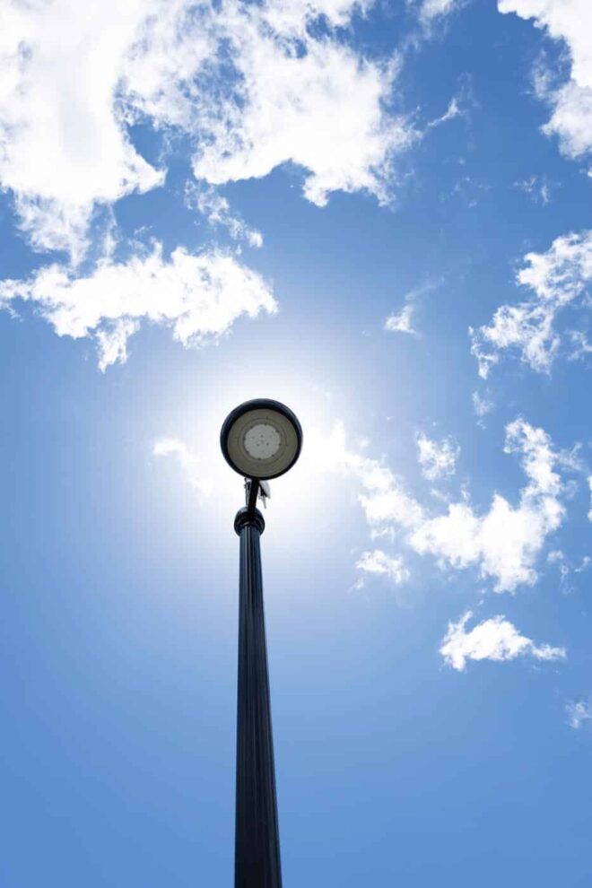 Post-top LED modern complete lighting luminaire, H-02 Series.