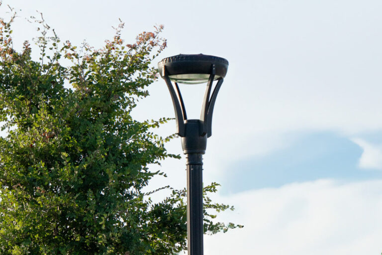 Street lamps create much more than light for your community. A Brandon Industries street lamp in a neighborhood