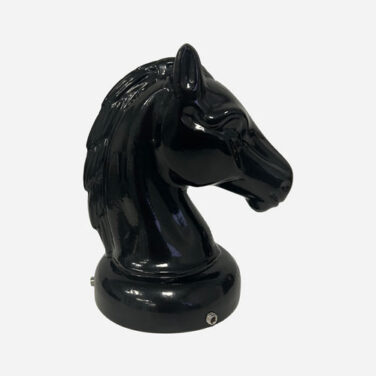 The FIN-H4 is a cast aluminum horse head finial for 4" round poles.