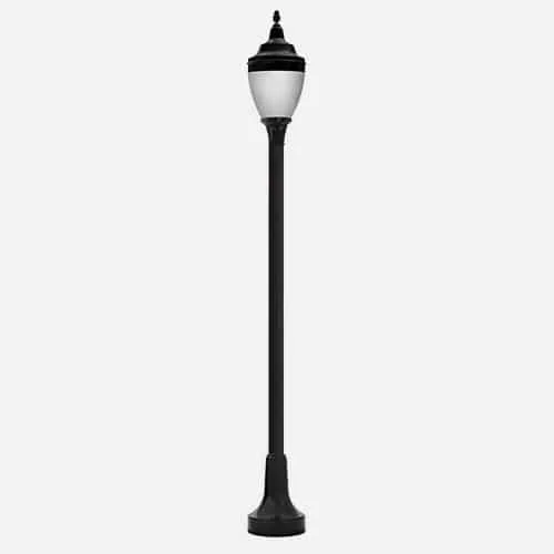 The CL5-AGA1 is an LED traditional post top luminaire unit with a decorative base.